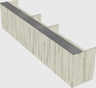 Long reception desk