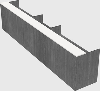 Long reception desk