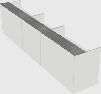 Long reception desk