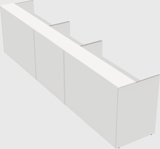 Long reception desk