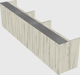 Long reception desk