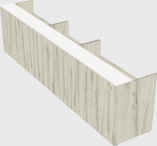 Long reception desk