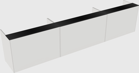 Long reception desk