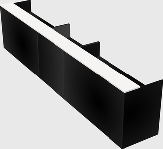 Long reception desk