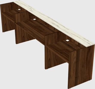 Long reception desk
