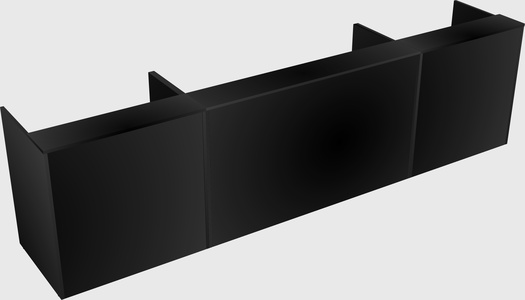 Long reception desk