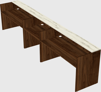 Long reception desk