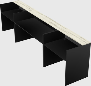 Long reception desk