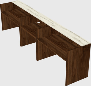 Long reception desk