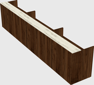Long reception desk