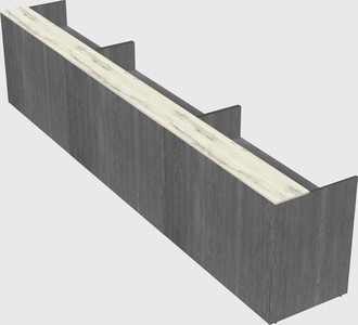 Long reception desk