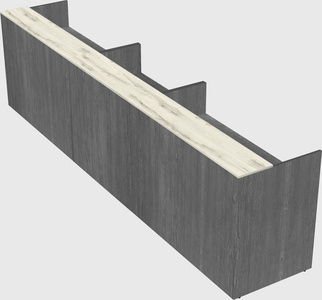 Long reception desk