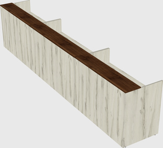 Long reception desk