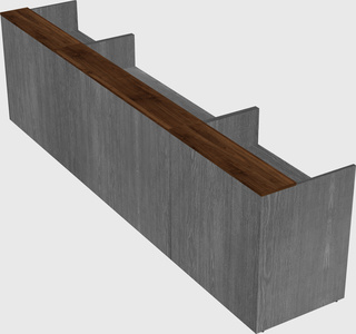 Long reception desk