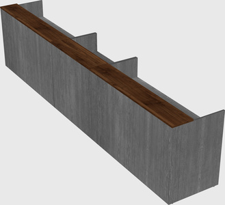 Long reception desk