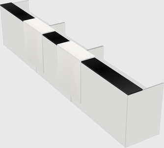 Long reception desk