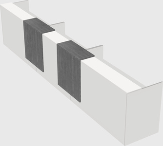 Long reception desk