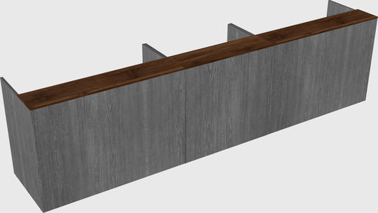 Long reception desk