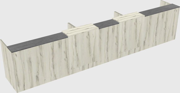 Long reception desk