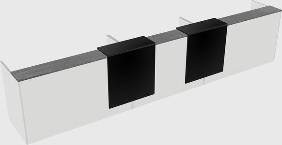 Long reception desk