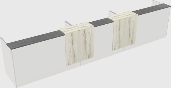 Long reception desk