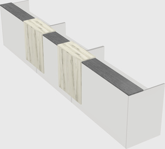 Long reception desk