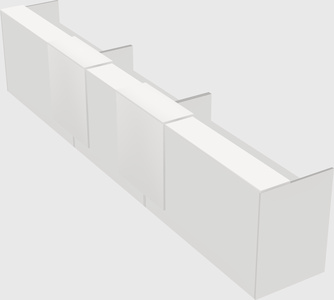 Long reception desk
