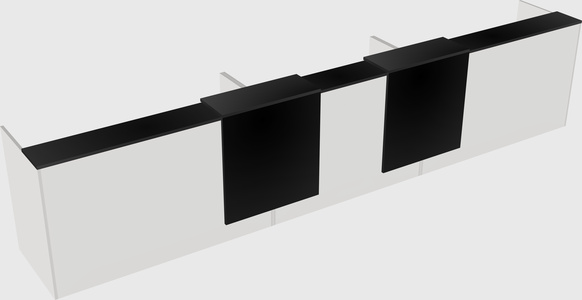 Long reception desk