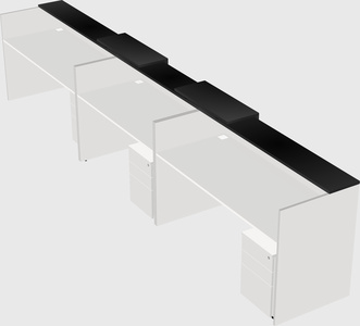 Long reception desk