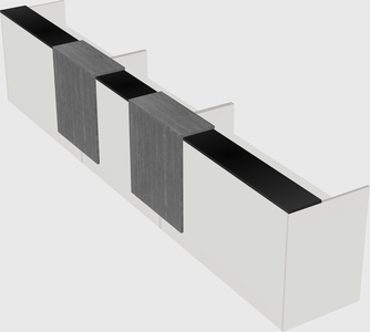 Long reception desk