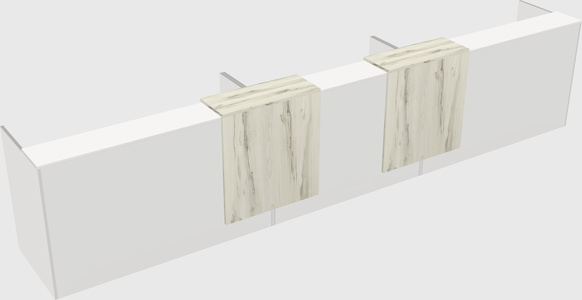 Long reception desk