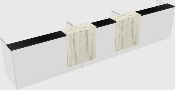 Long reception desk