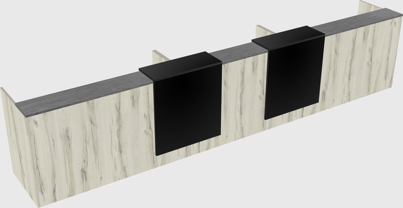 Long reception desk