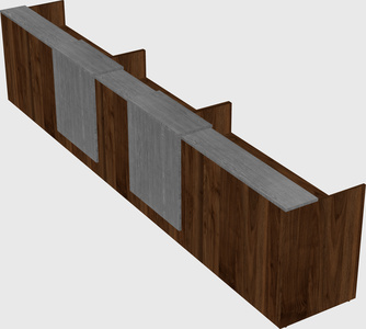 Long reception desk