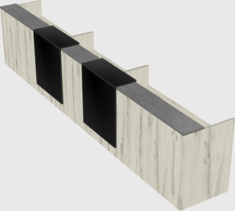 Long reception desk