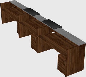 Long reception desk