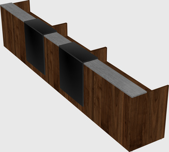Long reception desk