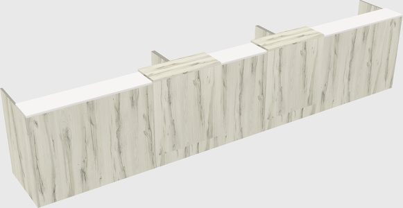 Long reception desk