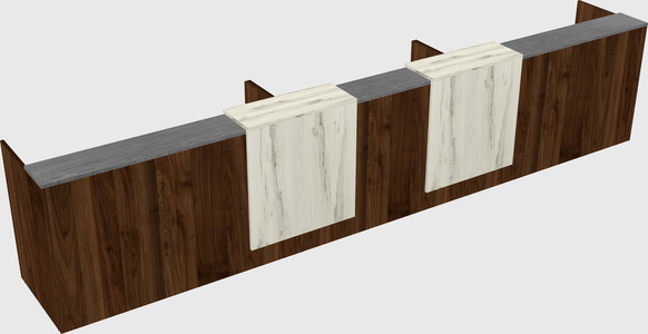 Long reception desk