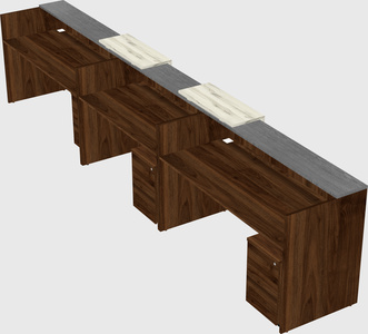 Long reception desk