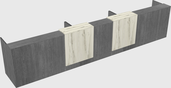 Long reception desk