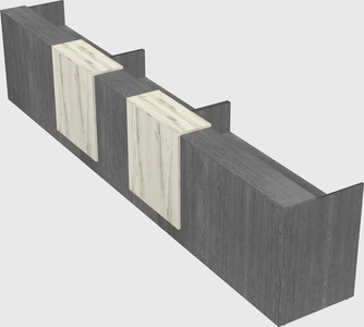 Long reception desk