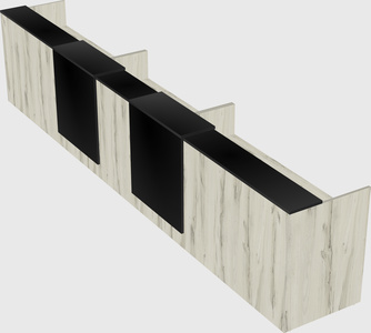Long reception desk