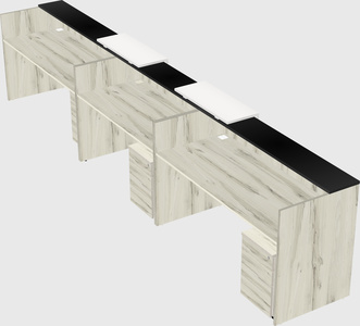 Long reception desk