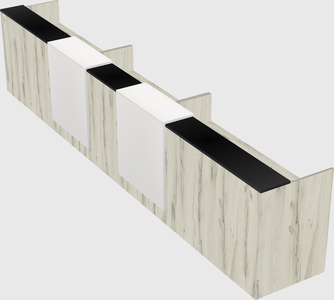 Long reception desk