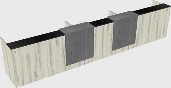 Long reception desk
