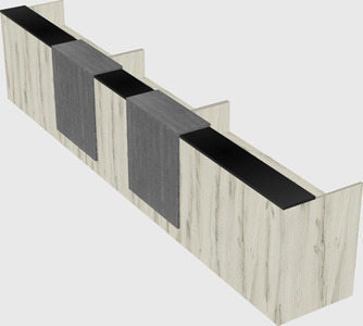 Long reception desk
