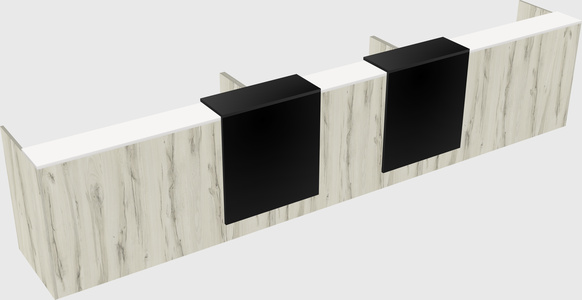 Long reception desk