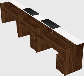 Long reception desk