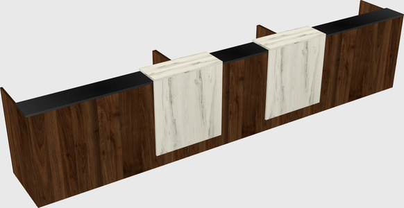 Long reception desk